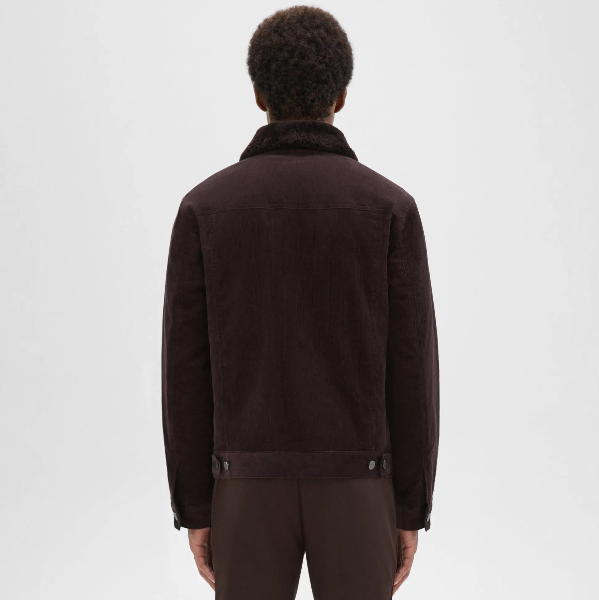Theory Neil Trucker Jacket In Stretch Corduroy-Men Outerwear|Blazers + Jackets