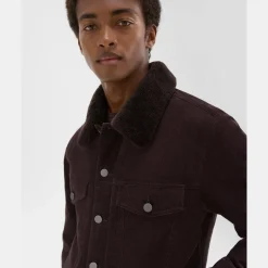 Theory Neil Trucker Jacket In Stretch Corduroy-Men Outerwear|Blazers + Jackets