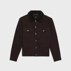 Theory Neil Trucker Jacket In Stretch Corduroy-Men Outerwear|Blazers + Jackets
