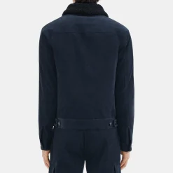 Theory Neil Trucker Jacket In Stretch Corduroy-Men Outerwear|Blazers + Jackets