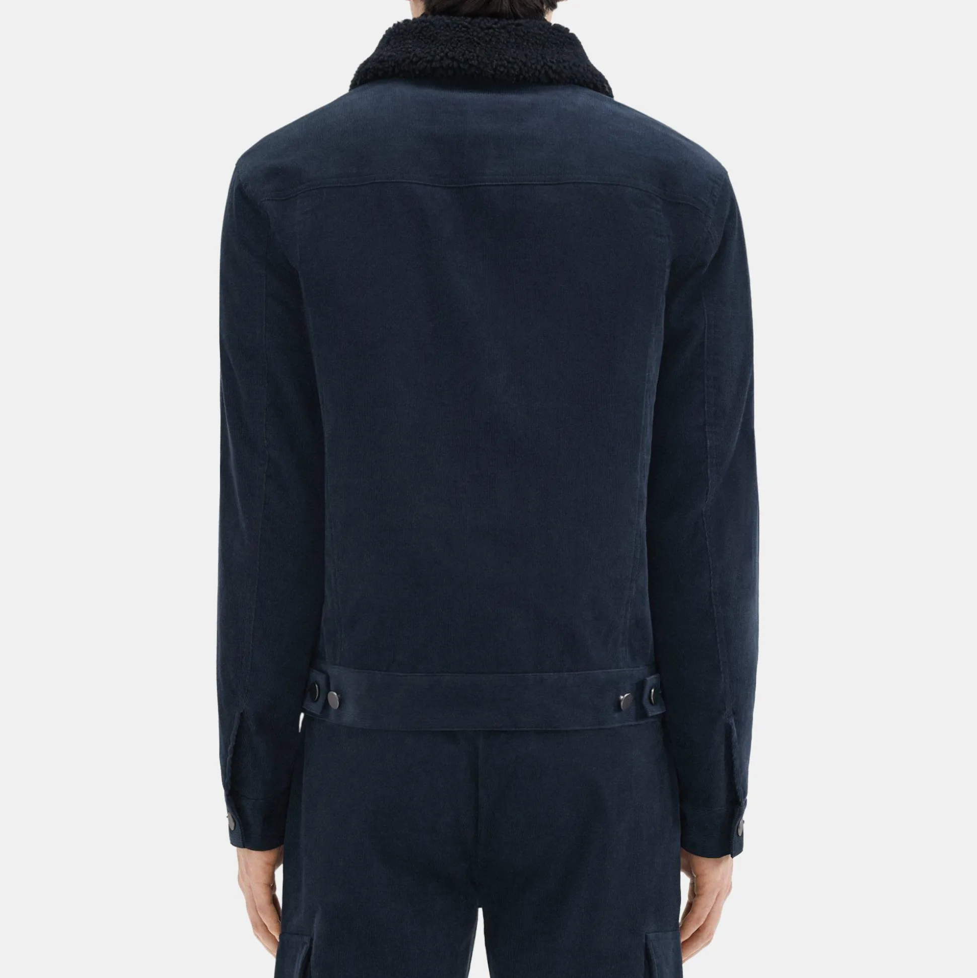 Theory Neil Trucker Jacket In Stretch Corduroy-Men Outerwear|Blazers + Jackets
