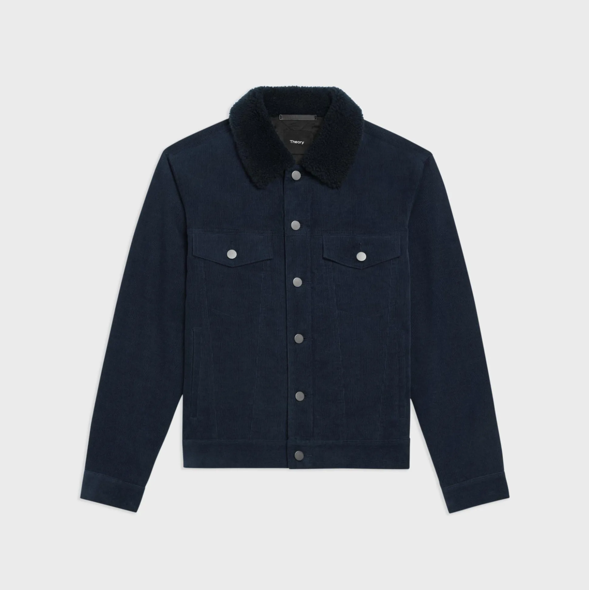 Theory Neil Trucker Jacket In Stretch Corduroy-Men Outerwear|Blazers + Jackets