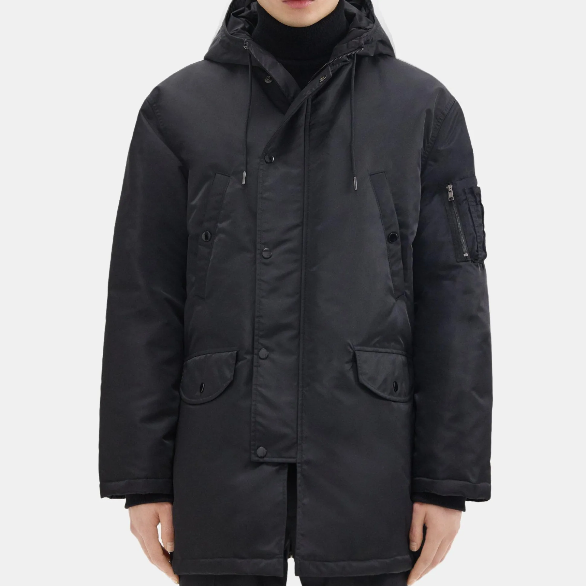 Theory Nev Puffer Parka In Recycled Nylon-Men Outerwear