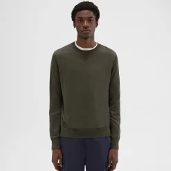 Theory Nylon-Wool Combo Sweater-Men Sweaters + Cardigans