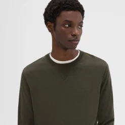 Theory Nylon-Wool Combo Sweater-Men Sweaters + Cardigans