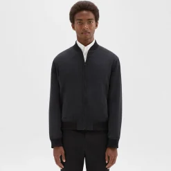 Theory Olivard Bomber Jacket In Fluid Twill-Men Outerwear