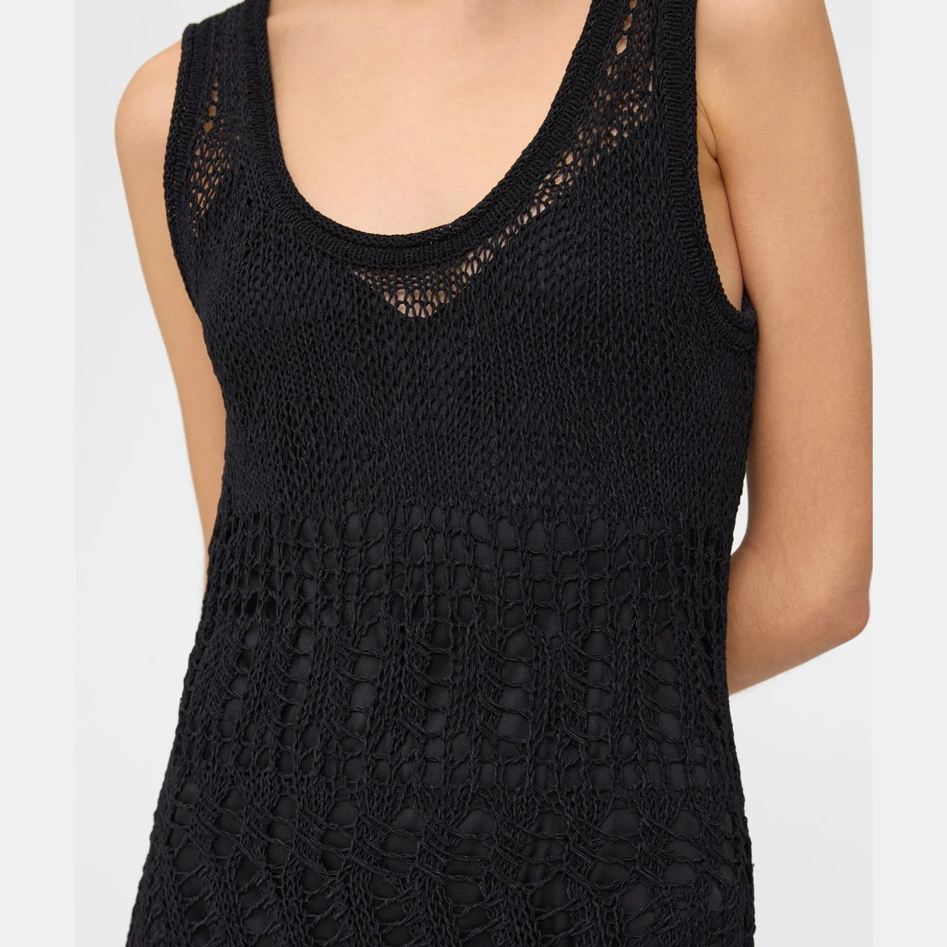 Theory Open Stitch Midi Dress In Cotton-Blend-Women Dresses