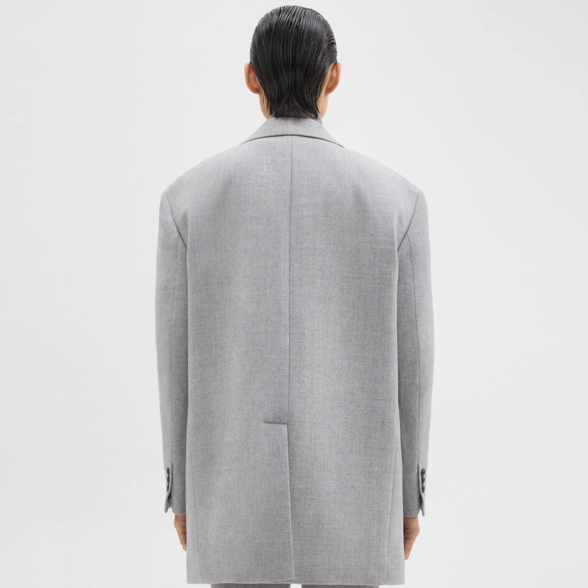 Theory Oversized Blazer In Double-Face Wool Flannel-Women Outerwear