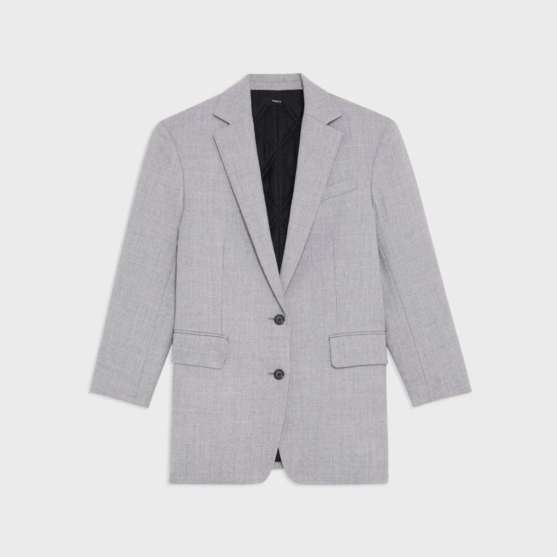 Theory Oversized Blazer In Double-Face Wool Flannel-Women Outerwear