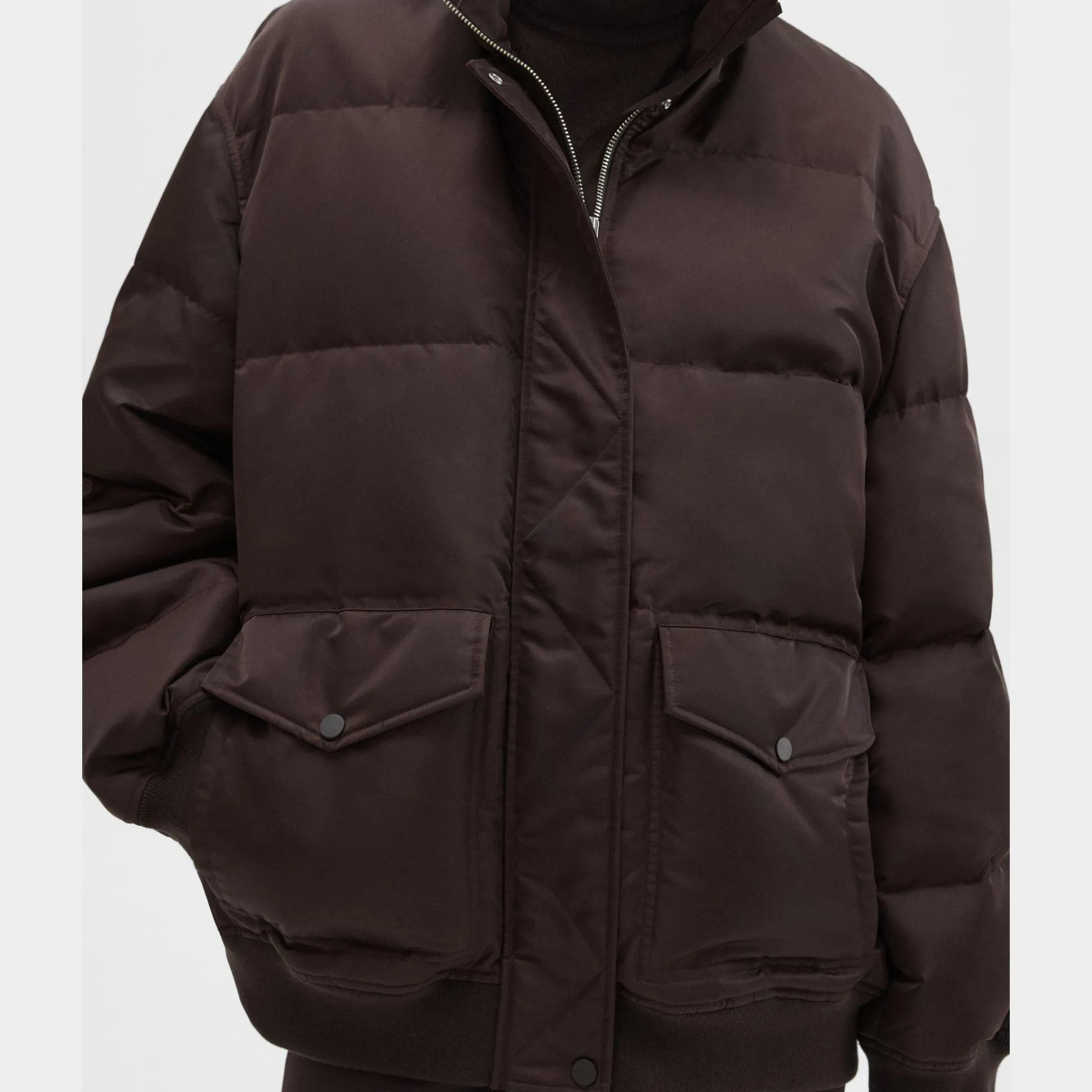 Theory Oversized Puffer Jacket In Recycled Nylon-Women Outerwear