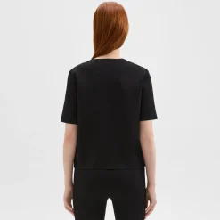 Theory Oversized Sweater Tee In Crepe Knit-Women Sweaters + Cardigans