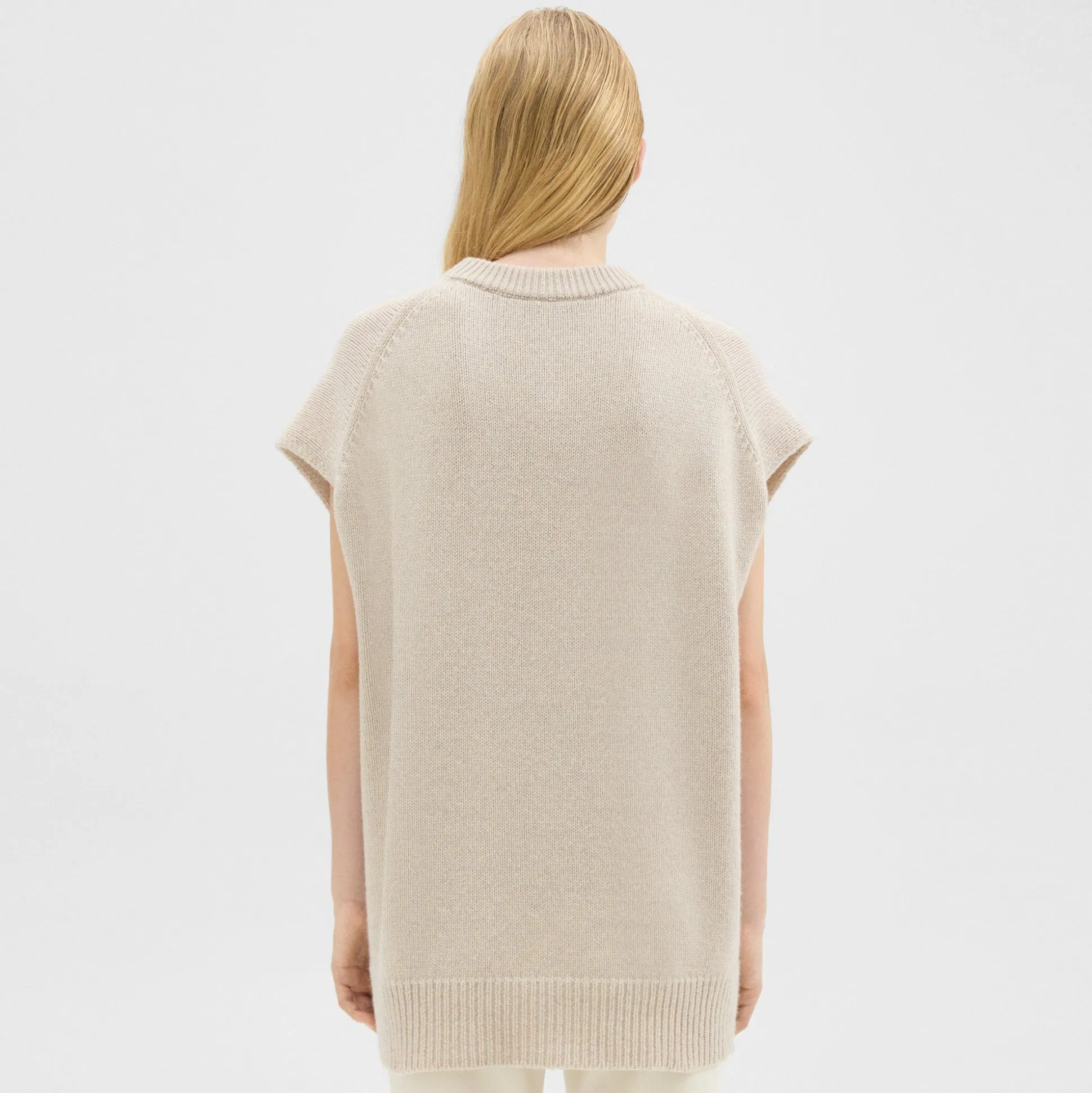 Theory Oversized Sweater Vest In Recycled Wool-Cashmere-Women Sweaters + Cardigans