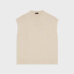 Theory Oversized Sweater Vest In Recycled Wool-Cashmere-Women Sweaters + Cardigans