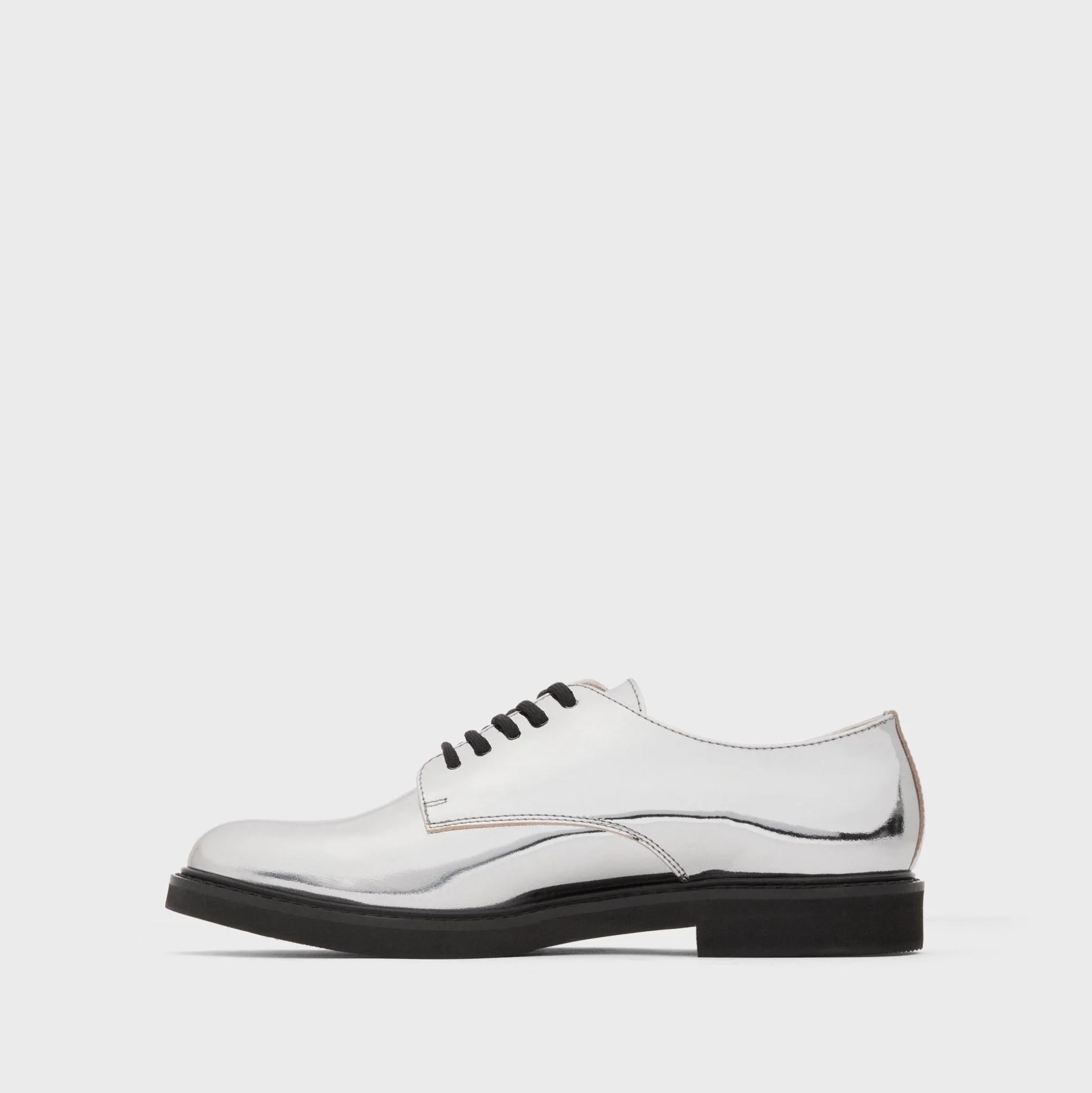 Theory Oxford Shoe In Metallic Leather-Women Shoes