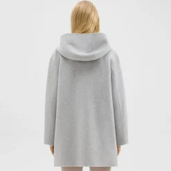 Theory Parka In Double-Face Wool-Cashmere-Women Outerwear