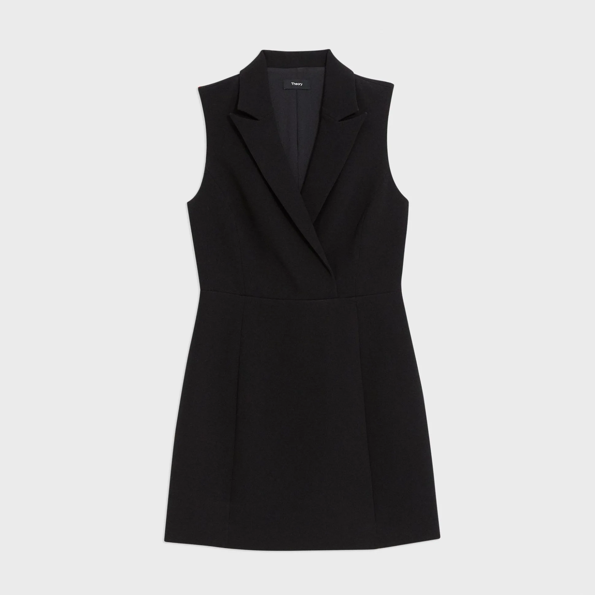 Theory Peak Lapel Mini Dress In Admiral Crepe-Women Dresses