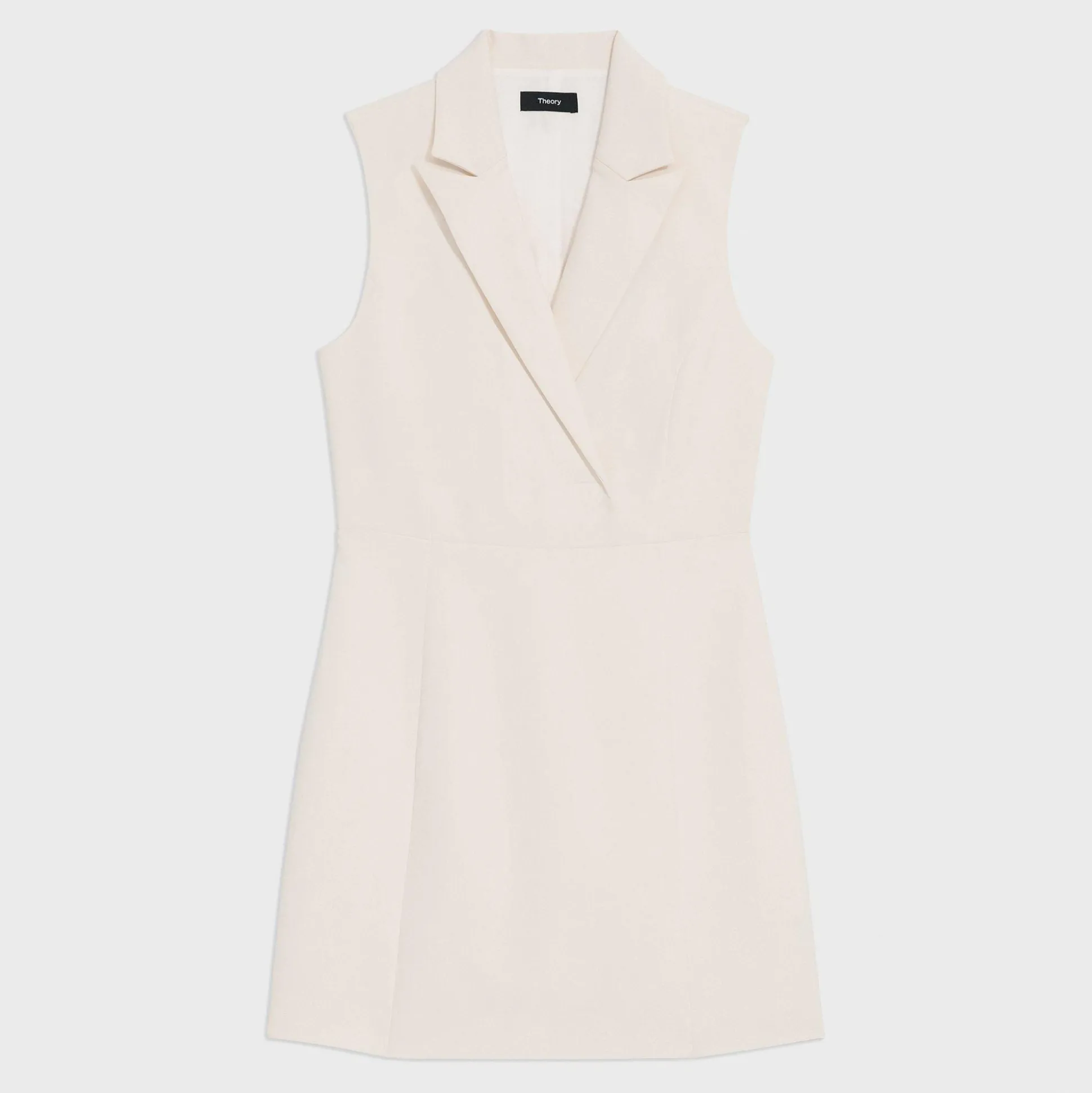 Theory Peak Lapel Mini Dress In Admiral Crepe-Women Dresses
