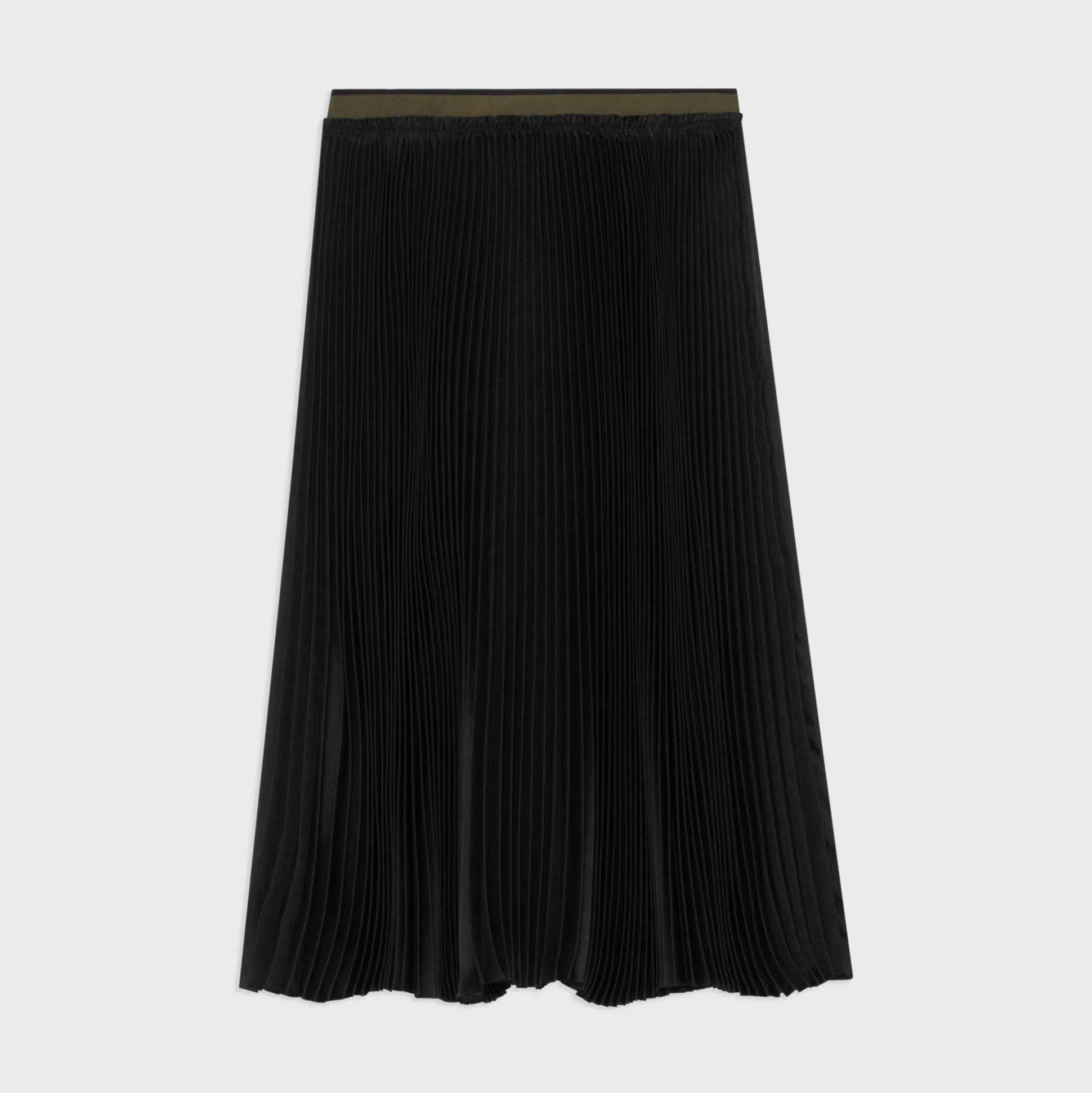 Theory Pleated Crinkle Twill Skirt-Women Skirts