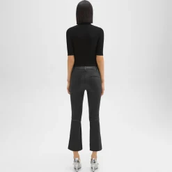 Theory 5-Pocket Flare Pant In Leather-Women Pants