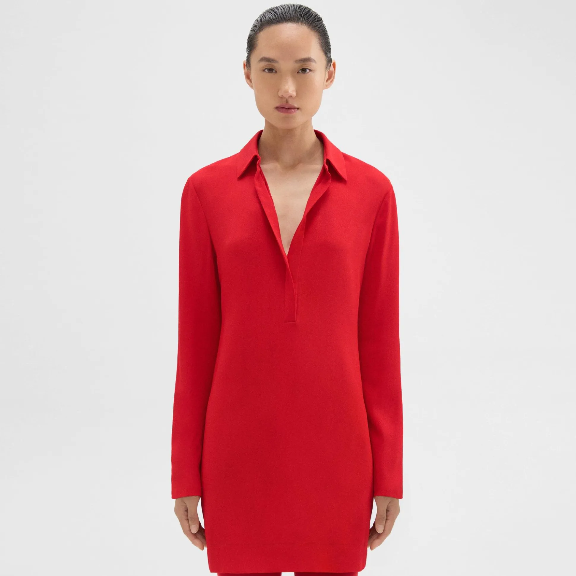 Theory Polo Mini Dress In Crepe-Women Dresses