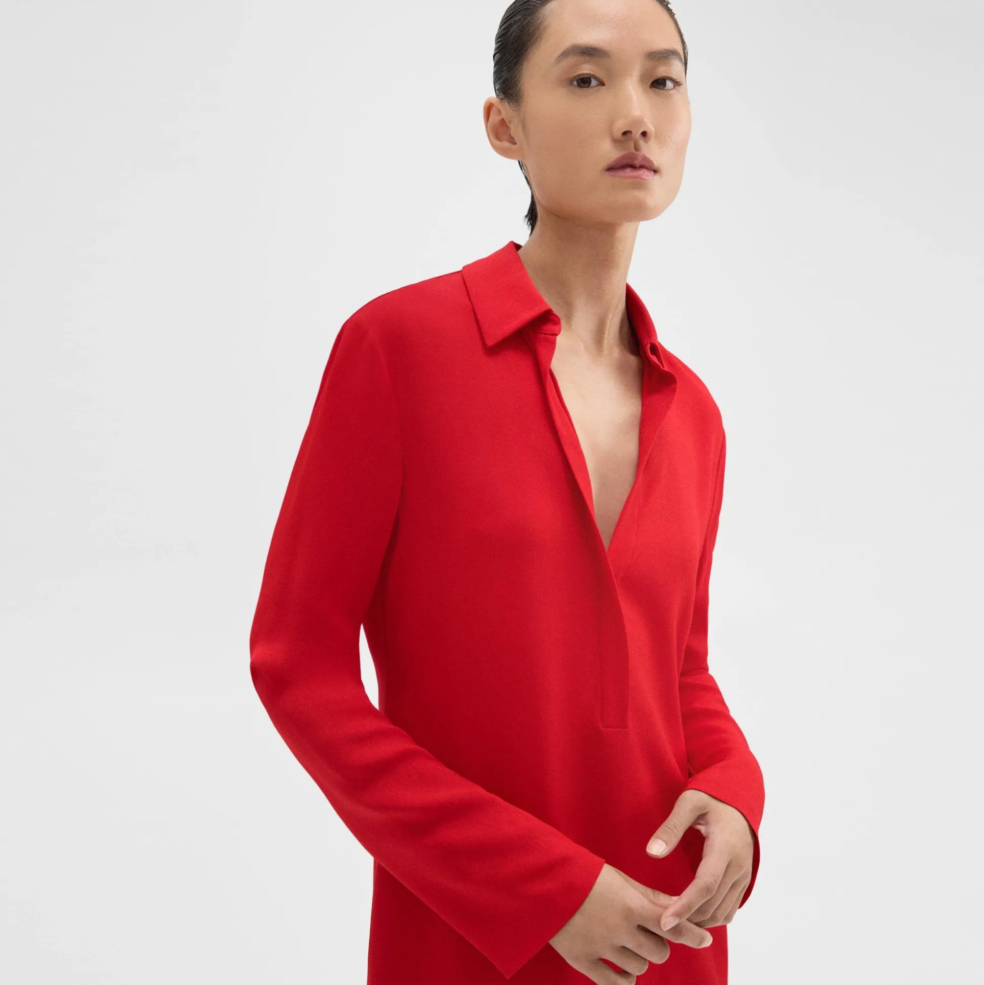 Theory Polo Mini Dress In Crepe-Women Dresses