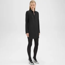 Theory Polo Mini Dress In Crepe-Women Dresses