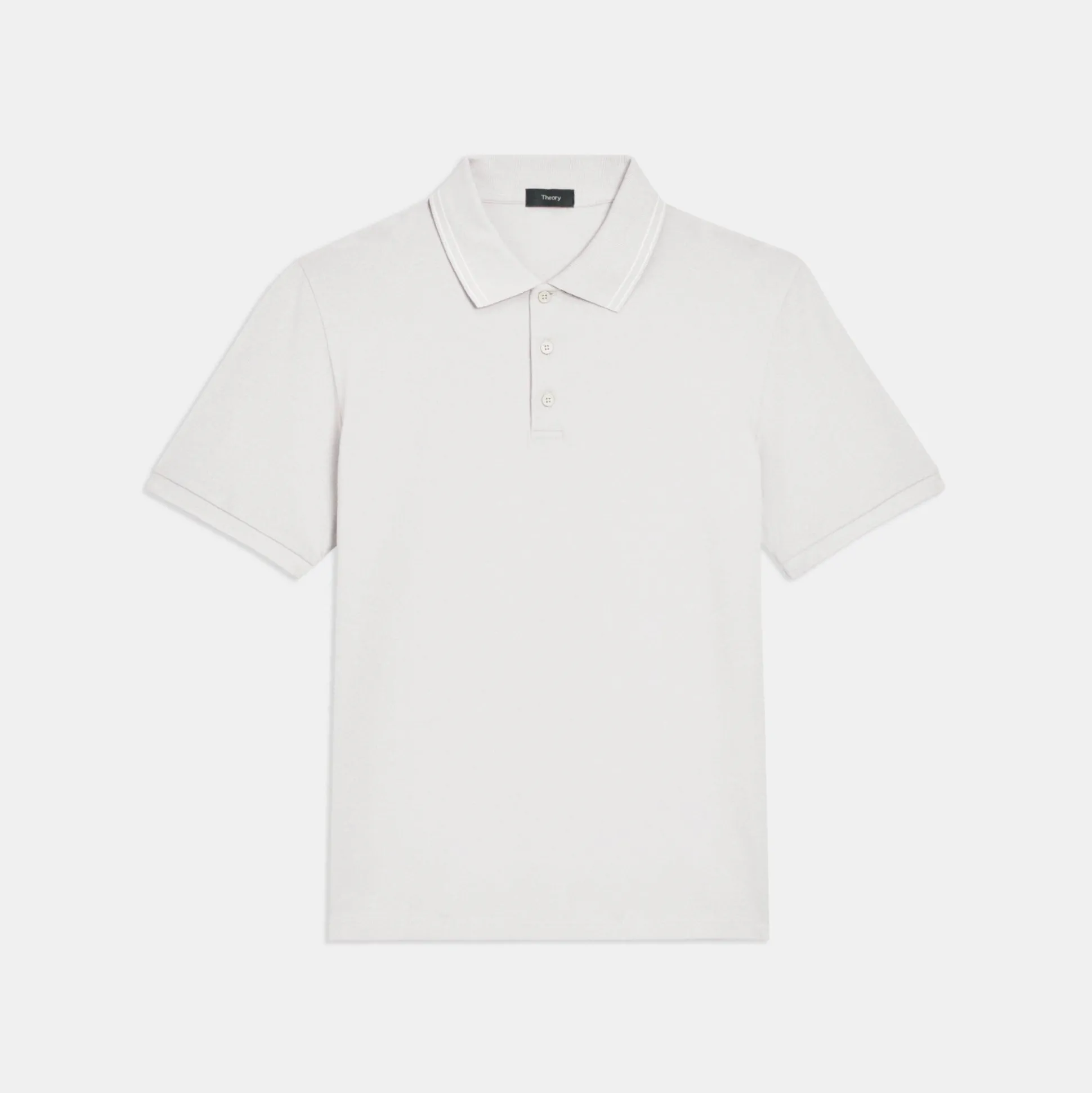 Theory Precise Polo Shirt In Striped Cotton Pique-Men T-shirts + Polos