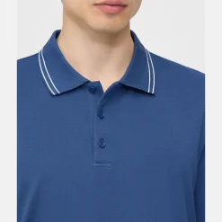 Theory Precise Polo Shirt In Striped Cotton Pique-Men T-shirts + Polos