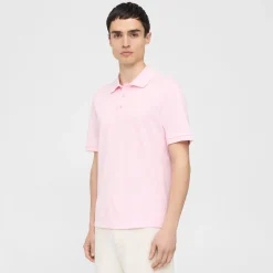 Theory Precise Polo Shirt In Striped Cotton Pique-Men T-shirts + Polos
