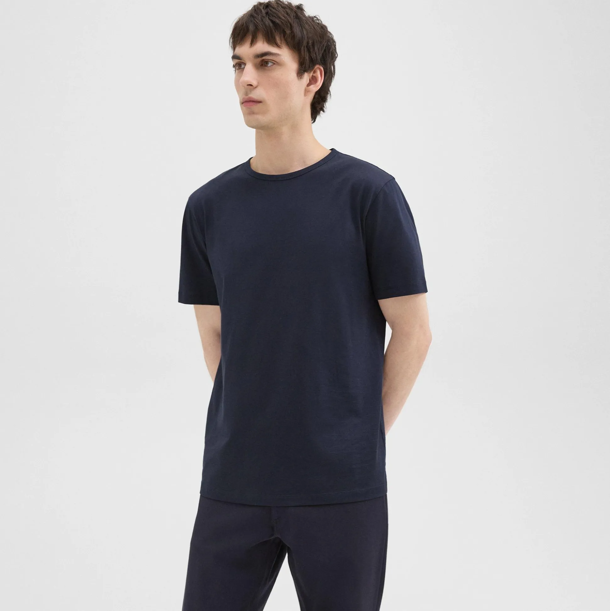 Theory Precise Tee In Luxe Cotton Jersey-Men T-shirts + Polos