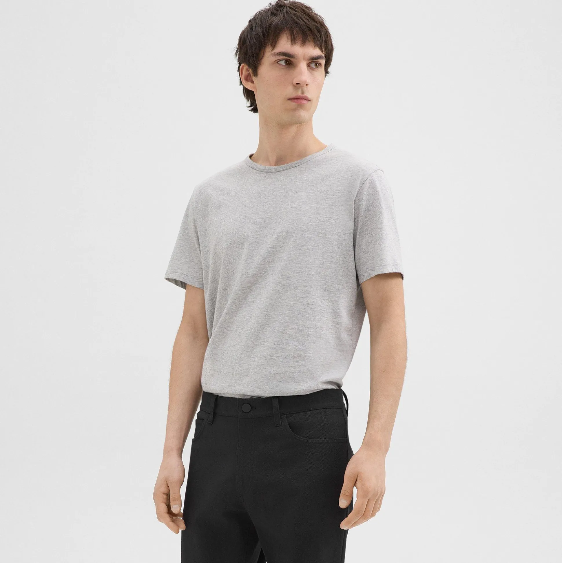 Theory Precise Tee In Luxe Cotton Jersey-Men T-shirts + Polos