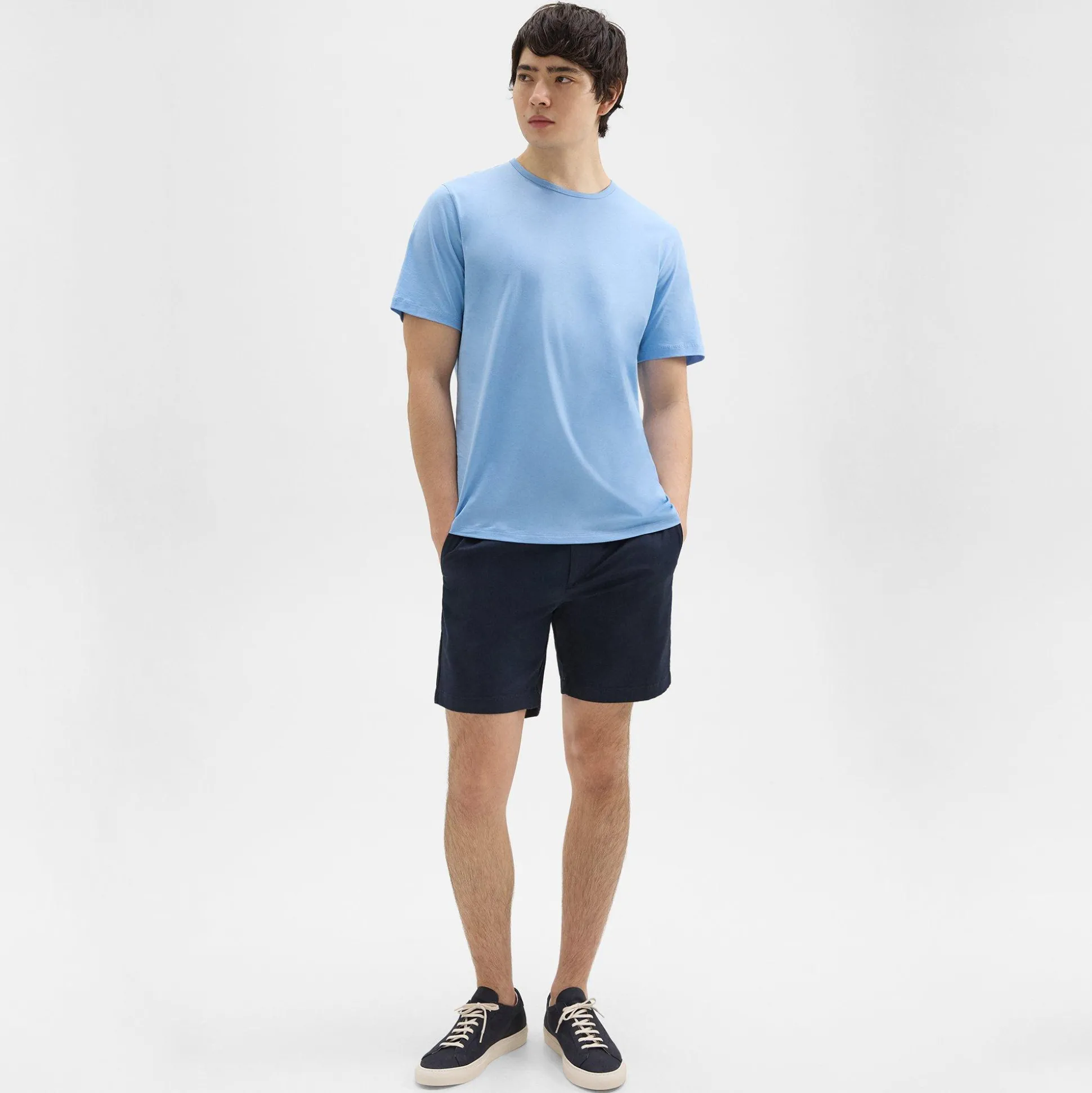 Theory Precise Tee In Luxe Cotton Jersey-Men T-shirts + Polos