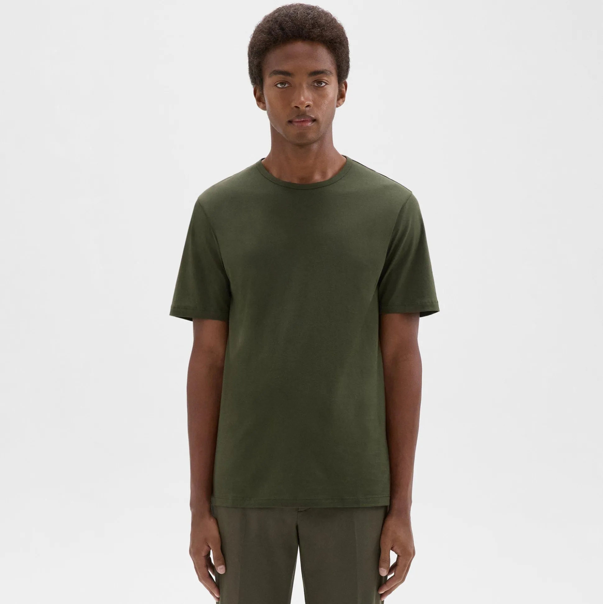 Theory Precise Tee In Luxe Cotton Jersey-Men T-shirts + Polos
