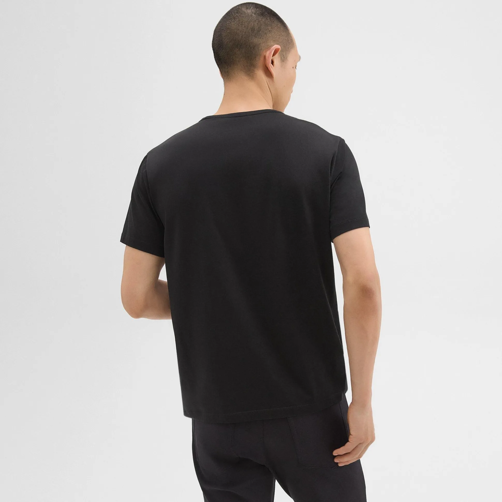 Theory Precise Tee In Luxe Cotton Jersey-Men T-shirts + Polos