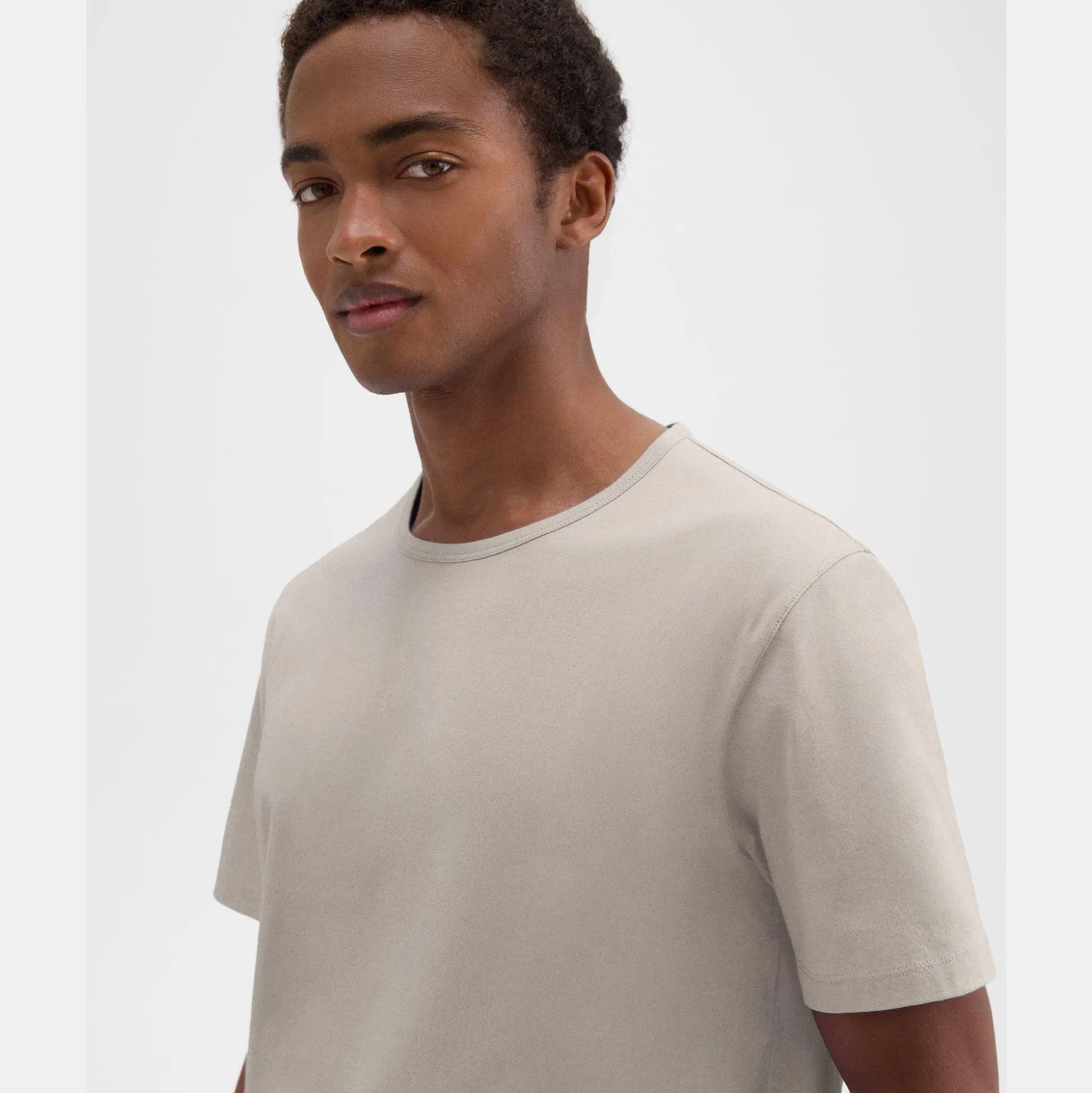Theory Precise Tee In Luxe Cotton Jersey-Men T-shirts + Polos