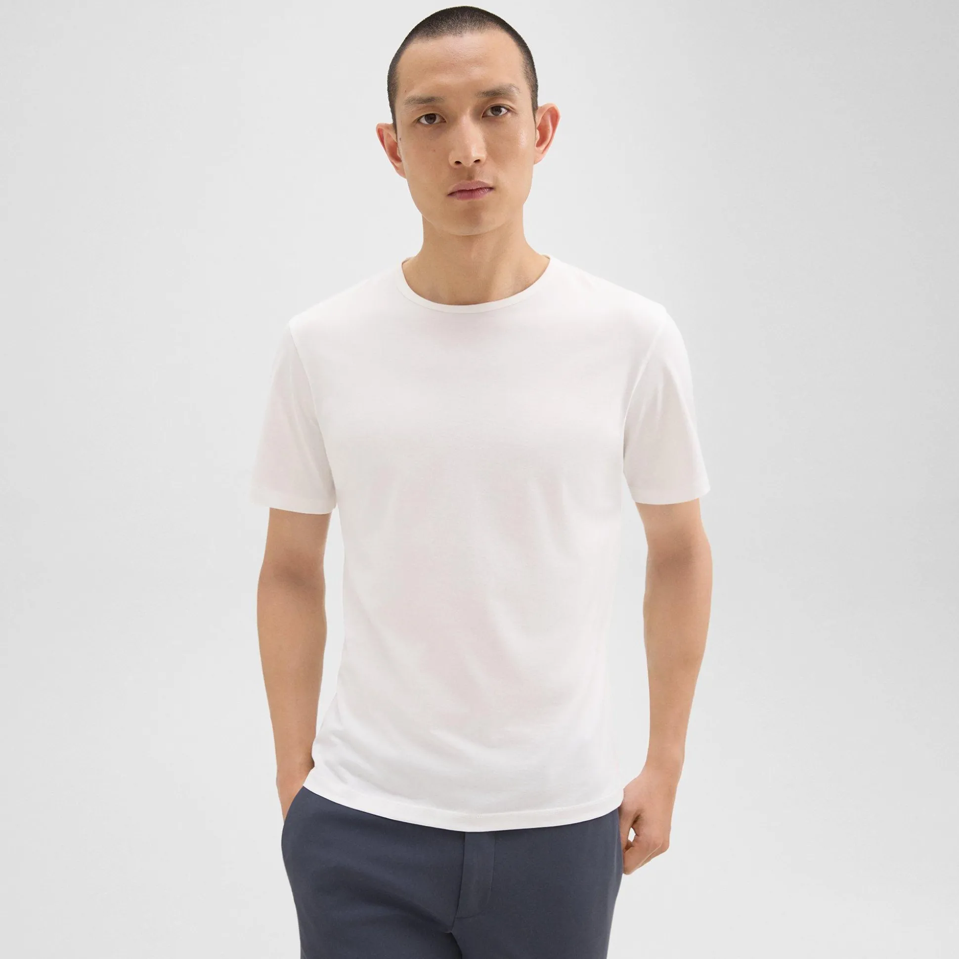 Theory Precise Tee In Luxe Cotton Jersey-Men T-shirts + Polos