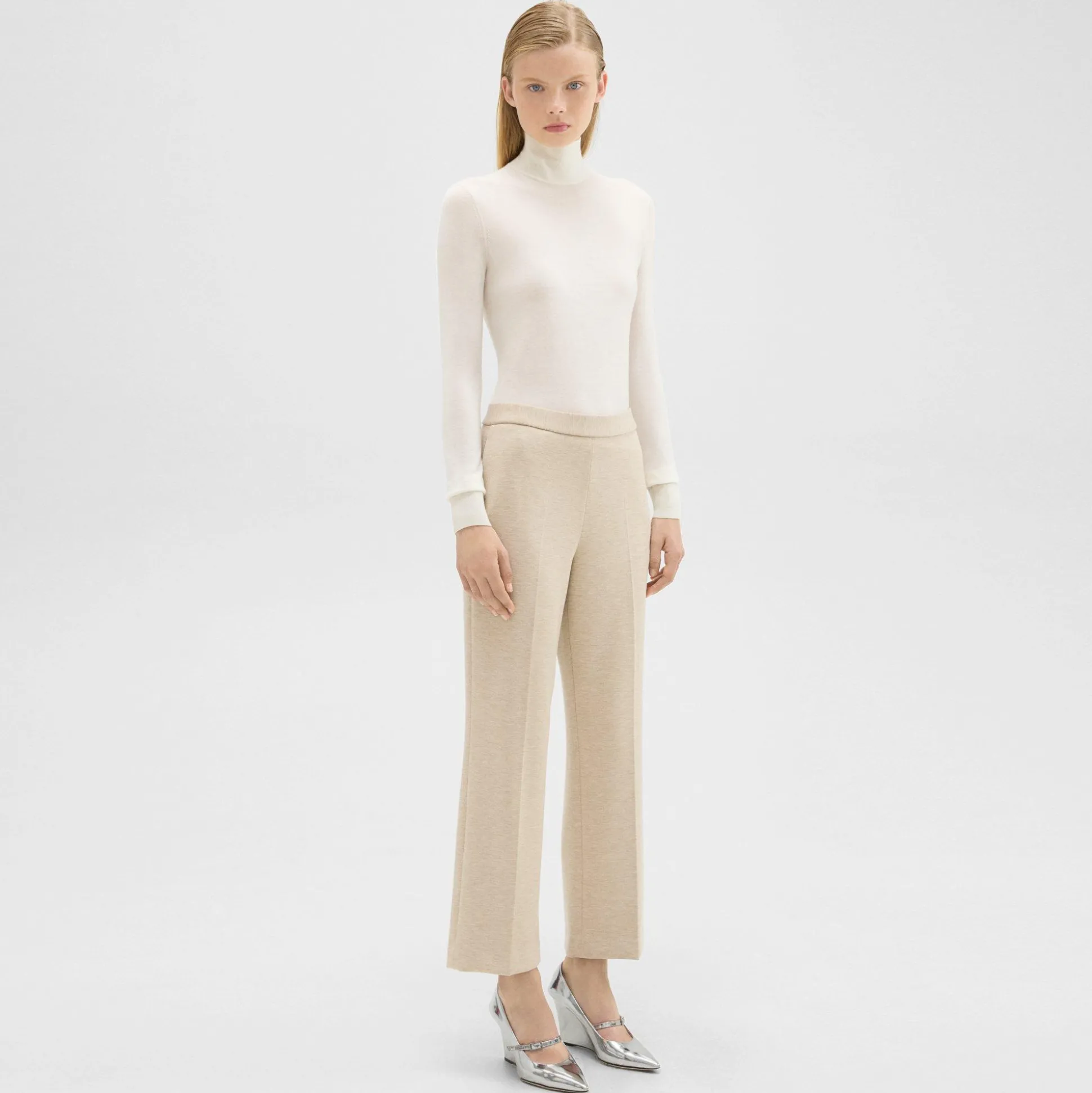 Theory Pull-On Pant In Double-Knit Jersey-Women Pants