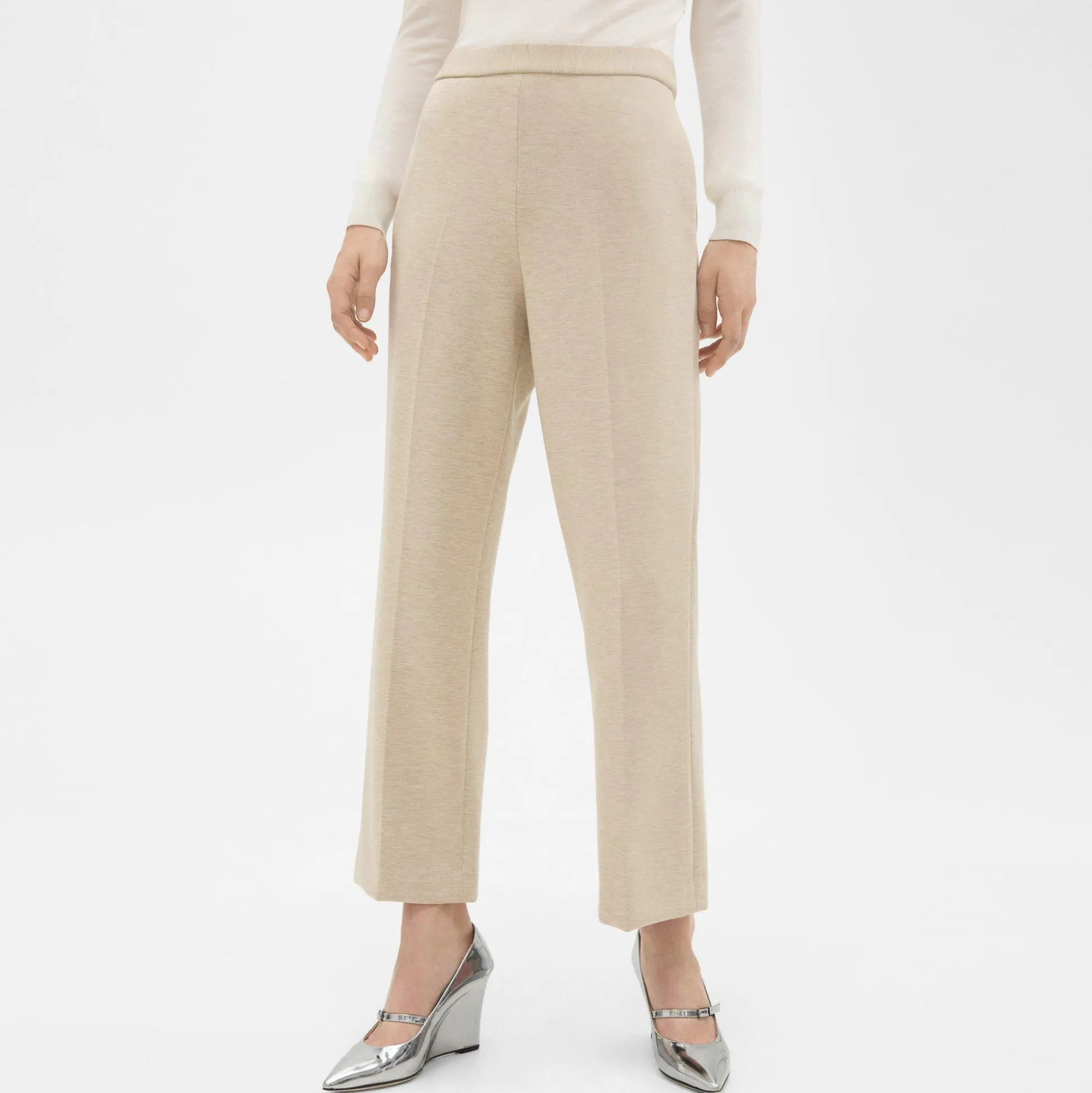 Theory Pull-On Pant In Double-Knit Jersey-Women Pants
