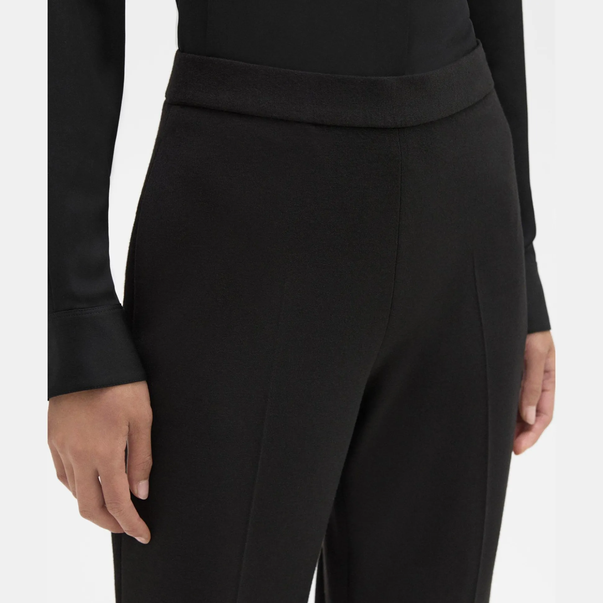 Theory Pull-On Pant In Double-Knit Jersey-Women Pants