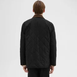 Theory Quilted Feather Nylon Barn Jacket-Men Outerwear