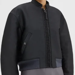 Theory Recycled Poly Reversible Bomber Jacket-Women Outerwear