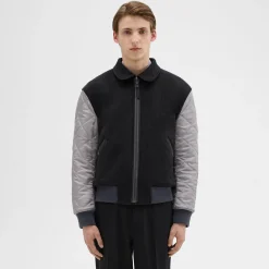 Theory Recycled Poly Reversible Bomber Jacket-Men Outerwear