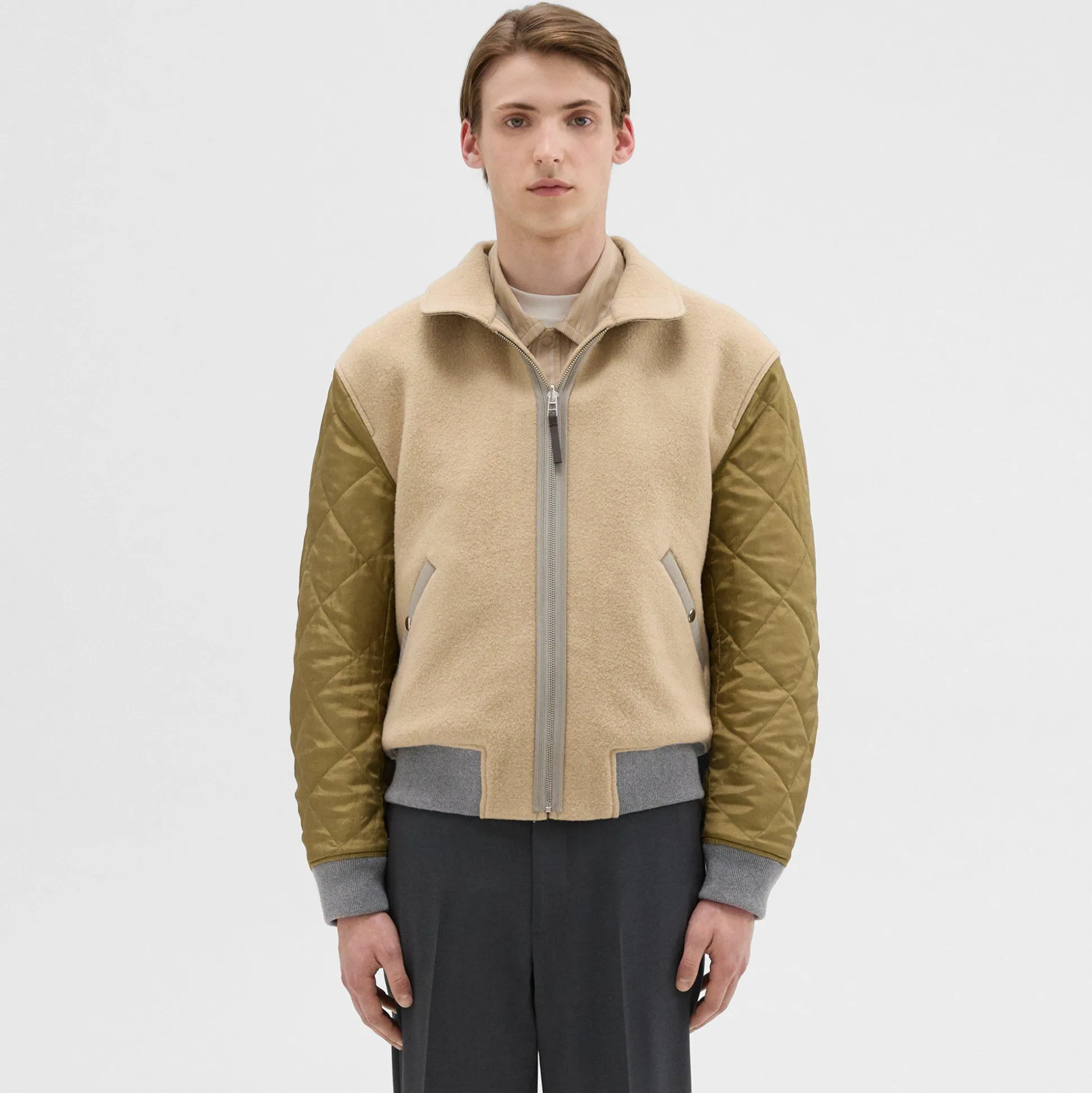 Theory Recycled Poly Reversible Bomber Jacket-Men Outerwear