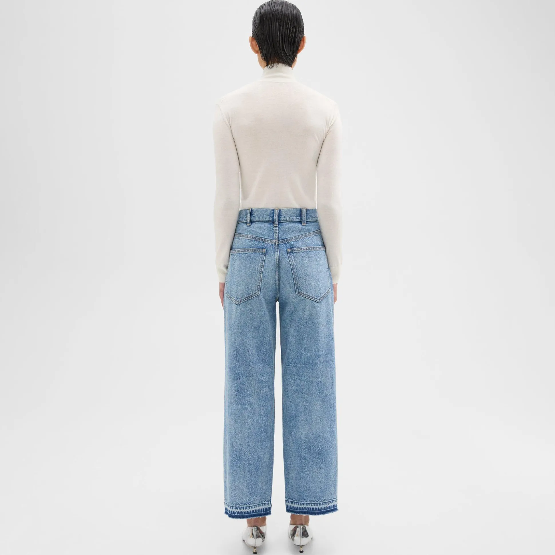 Theory Relaxed Straight Jean In Denim-Women Pants