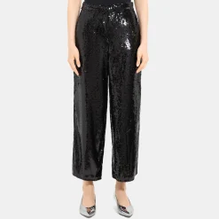 Theory Relaxed Straight Pant In Recycled Sequins-Women Pants