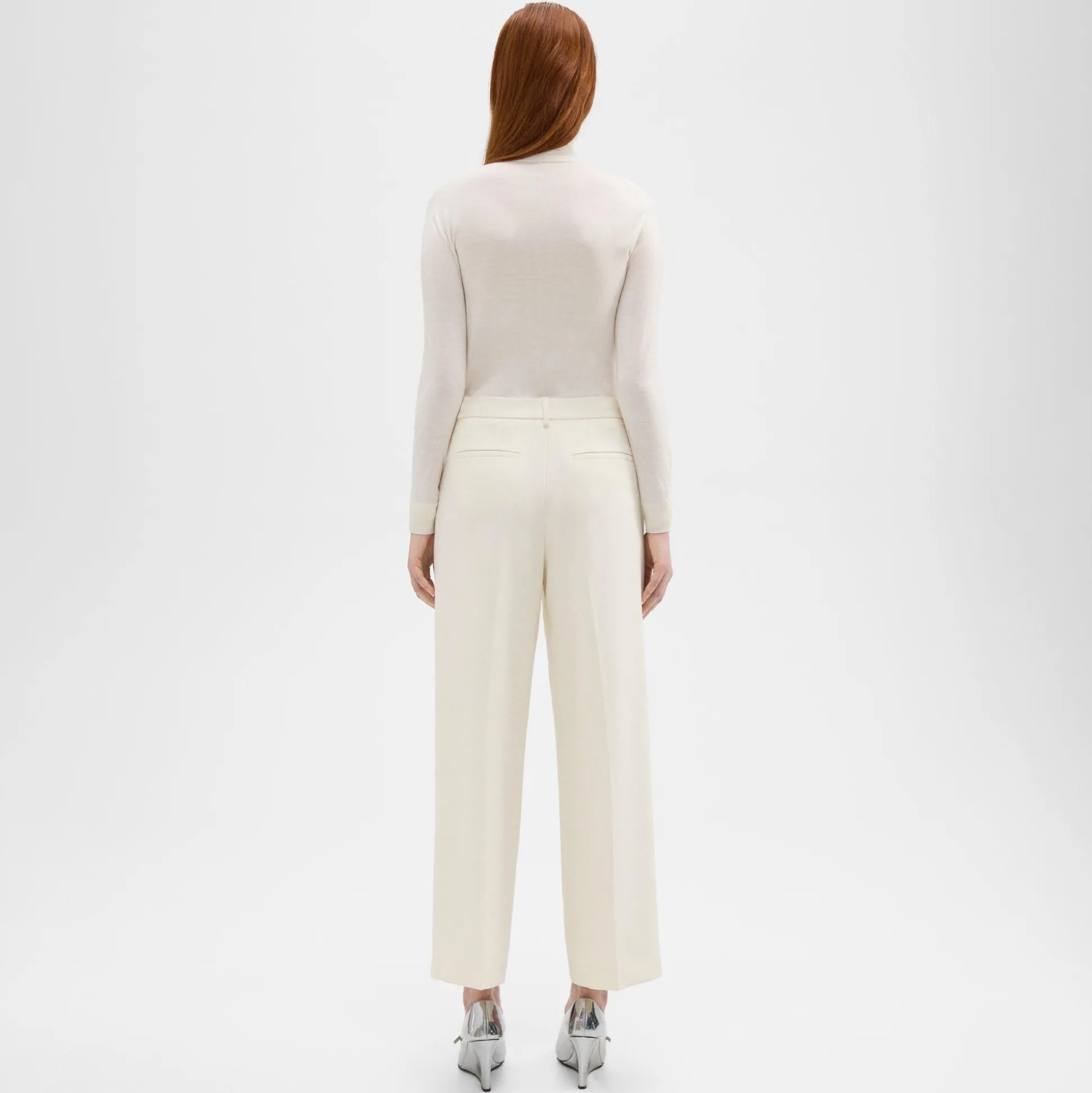 Theory Relaxed Straight Pant In Admiral Crepe-Women Suits|Pants