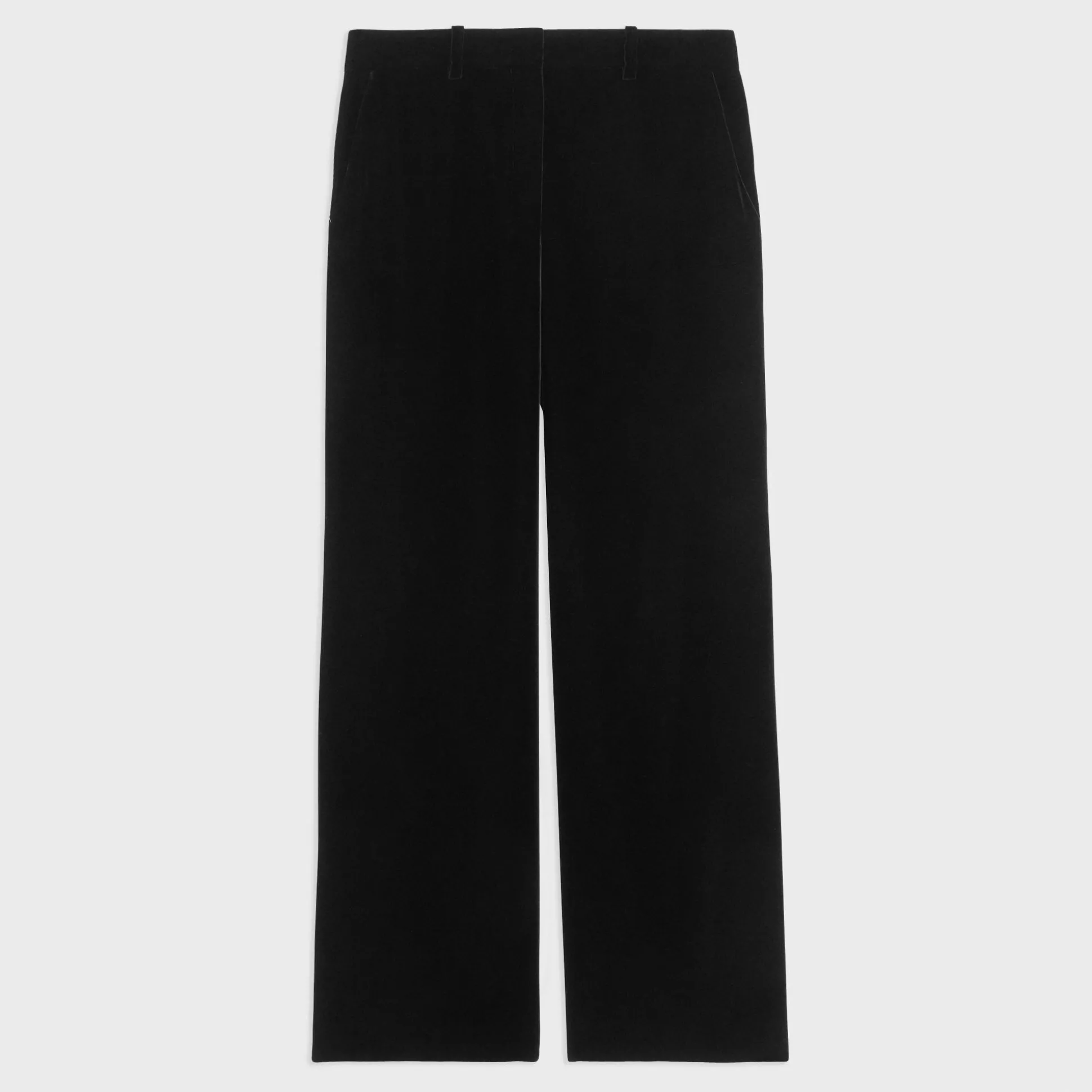 Theory Relaxed Straight Pant In Stretch Velvet-Women Suits|Pants