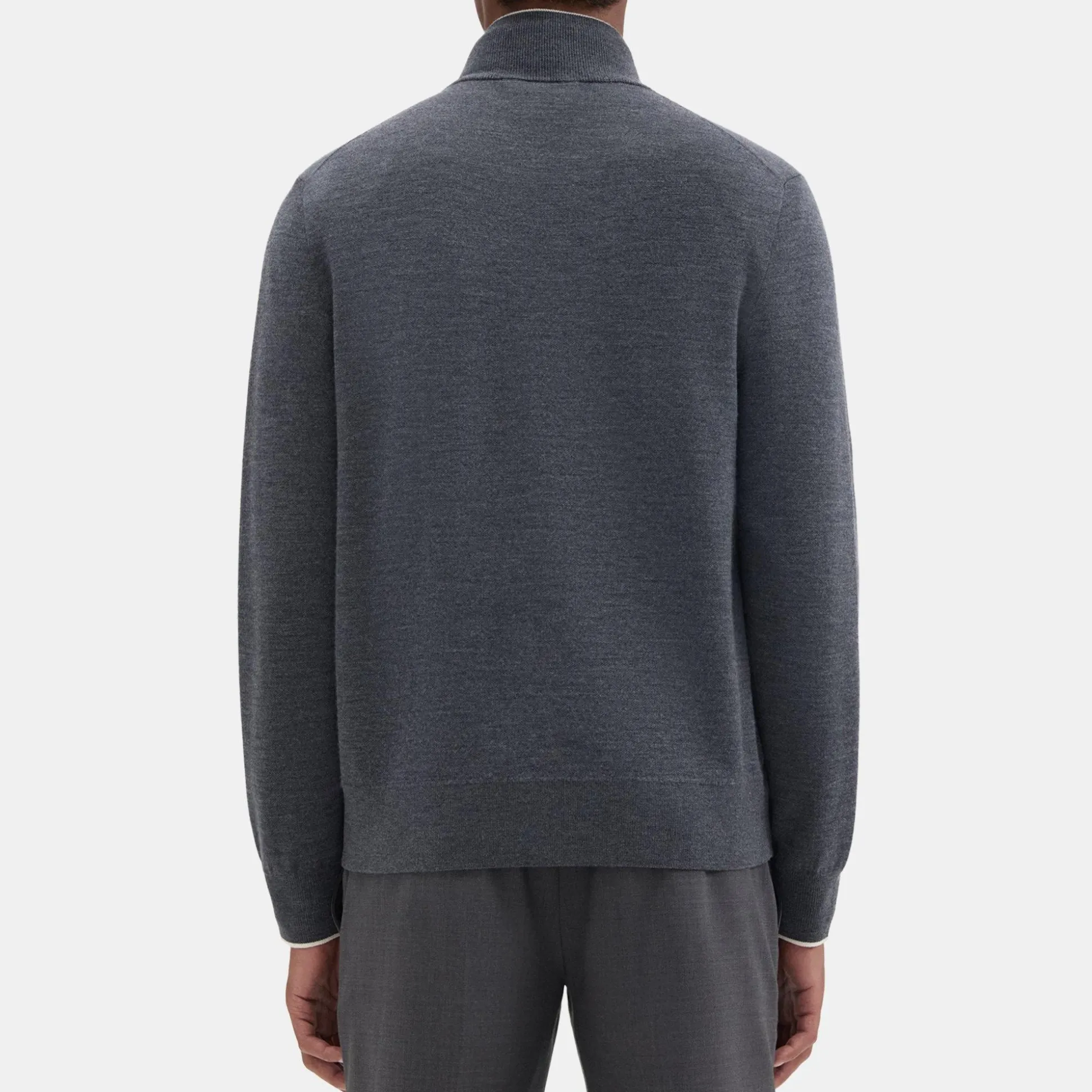 Theory Remi Zip Cardigan In Regal Wool-Men Sweaters + Cardigans
