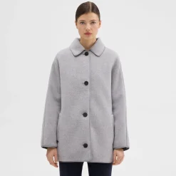 Theory Reversible Recycled Wool Car Coat-Women Outerwear