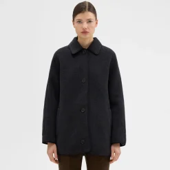 Theory Reversible Recycled Wool Car Coat-Women Outerwear
